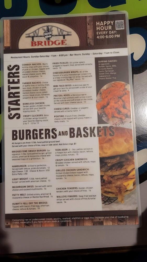 Bridgestone Bar &Grill Menu image 3